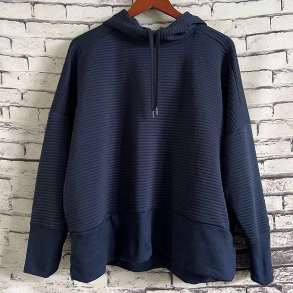 Nike Tops - Nike Dri Fit Women’s Loose Fit Pullover Training Hoodie Navy Blue, Size 2XL